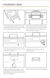 Aisilan LED Embedded Borderless Spotlight Three-head Four-head No Main Light Grille Ceiling Downlight for Living Room Bedroom