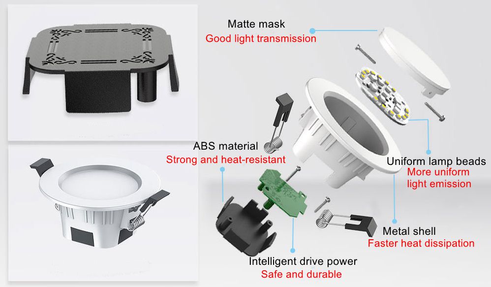 5W Bluetooth Mesh Downlight RGBCW Smart APP Spot LED Light Color Changing Warm Cool light Work with Alexa Google Home