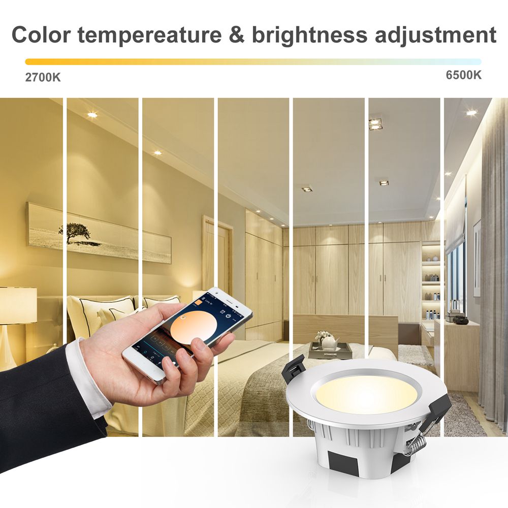 5W Bluetooth Mesh Downlight RGBCW Smart APP Spot LED Light Color Changing Warm Cool light Work with Alexa Google Home