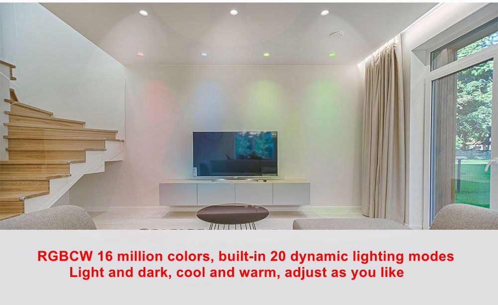 5W Bluetooth Mesh Downlight RGBCW Smart APP Spot LED Light Color Changing Warm Cool light Work with Alexa Google Home