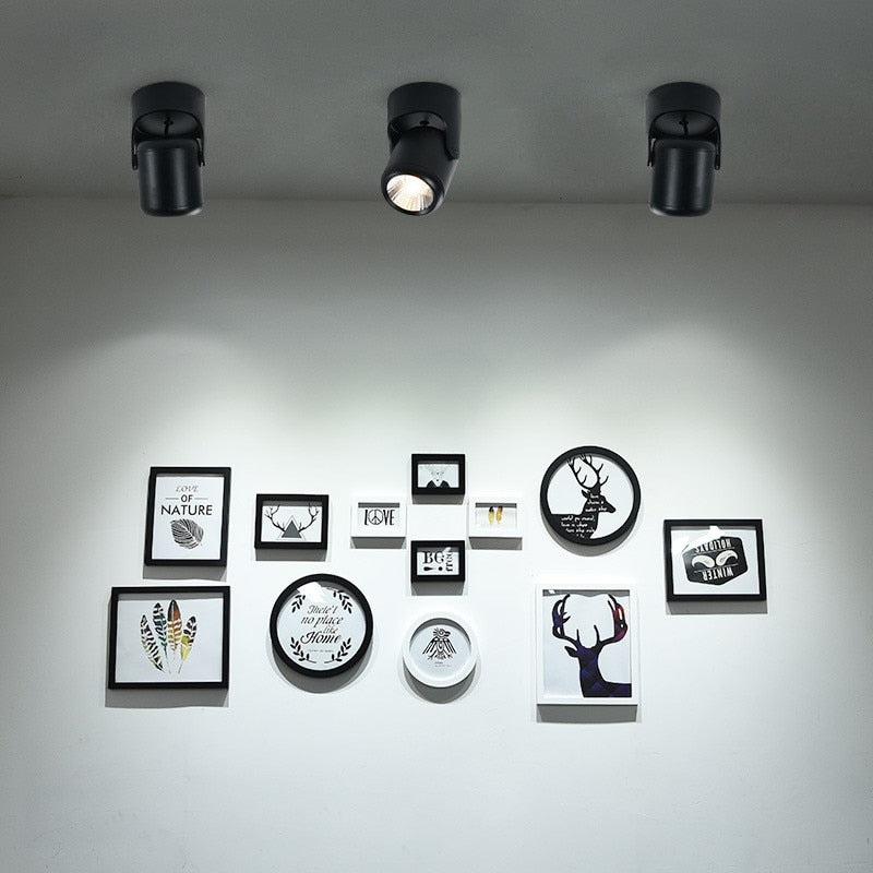 Surface mounted dimmable LED downlight rotating 360 LED ceiling Lights LED spotlight COB AC85-260V 7W 12W 15W 18W Indoor lighting