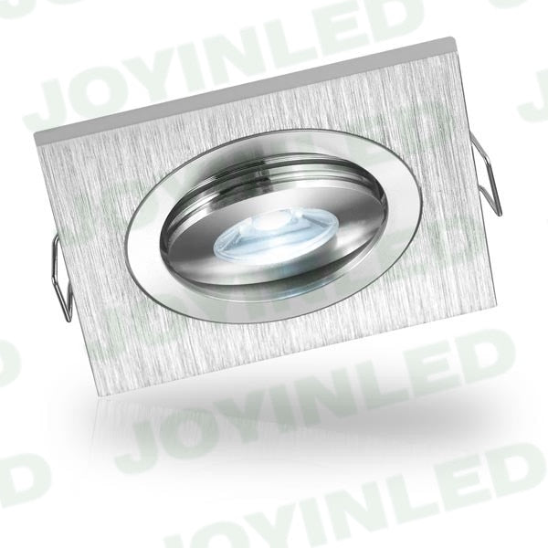 High quality Dimmable 3W 1*3w square Brush silver mini led downlight