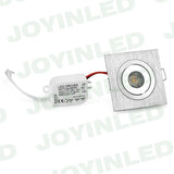High quality Dimmable 3W 1*3w square Brush silver mini led downlight