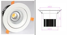 AC100-240V 40W Recessed led COB downlight bulbs COB downlight