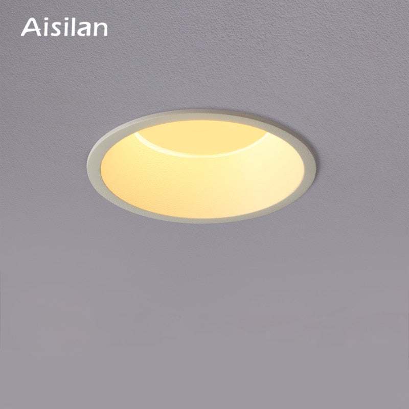 Aisilan LED Downlight Narrow Border soften light home lighting  Embedded high lumen Ceiling Lamp high brightness spot light