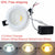 LED 20pcs/lot 5W 10W 15W 25W 3 Colors Change (Warm/Natural/Cold White) Glass COB LED Downlight Recessed light