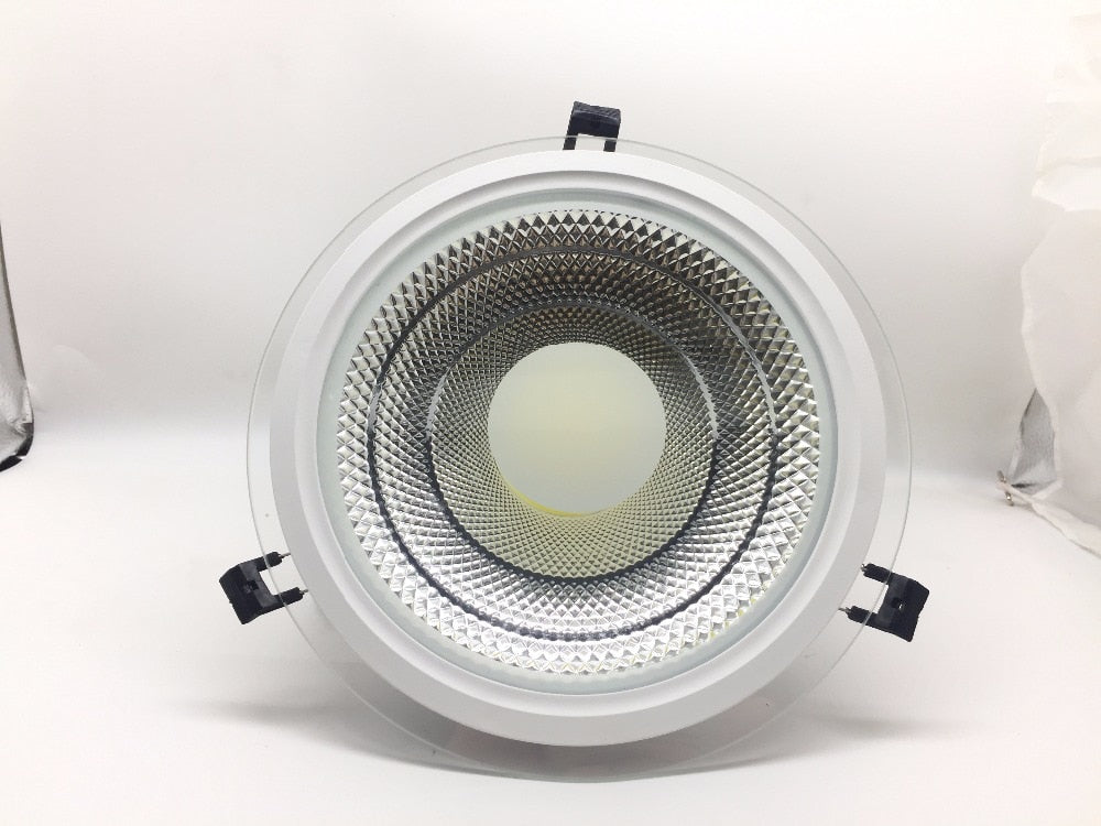 LED 20pcs/lot 5W 10W 15W 25W 3 Colors Change (Warm/Natural/Cold White) Glass COB LED Downlight Recessed light