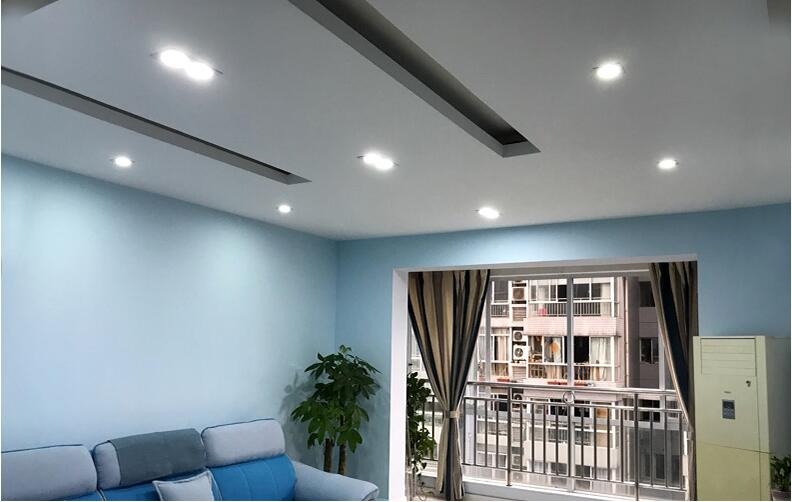 Energy saving Recessed Double LED Dimmable black Downlight COB 10W 20W LED Spot light decoration Ceiling Lamp AC 110V 220V