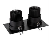 Energy saving Recessed Double LED Dimmable black Downlight COB 10W 20W LED Spot light decoration Ceiling Lamp AC 110V 220V