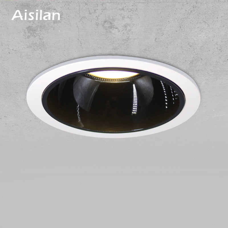 Aisilan Nordic modern style LED recessed downlight spot light built-in Anti-dazzle For living room bedroom corridor AC85-260V