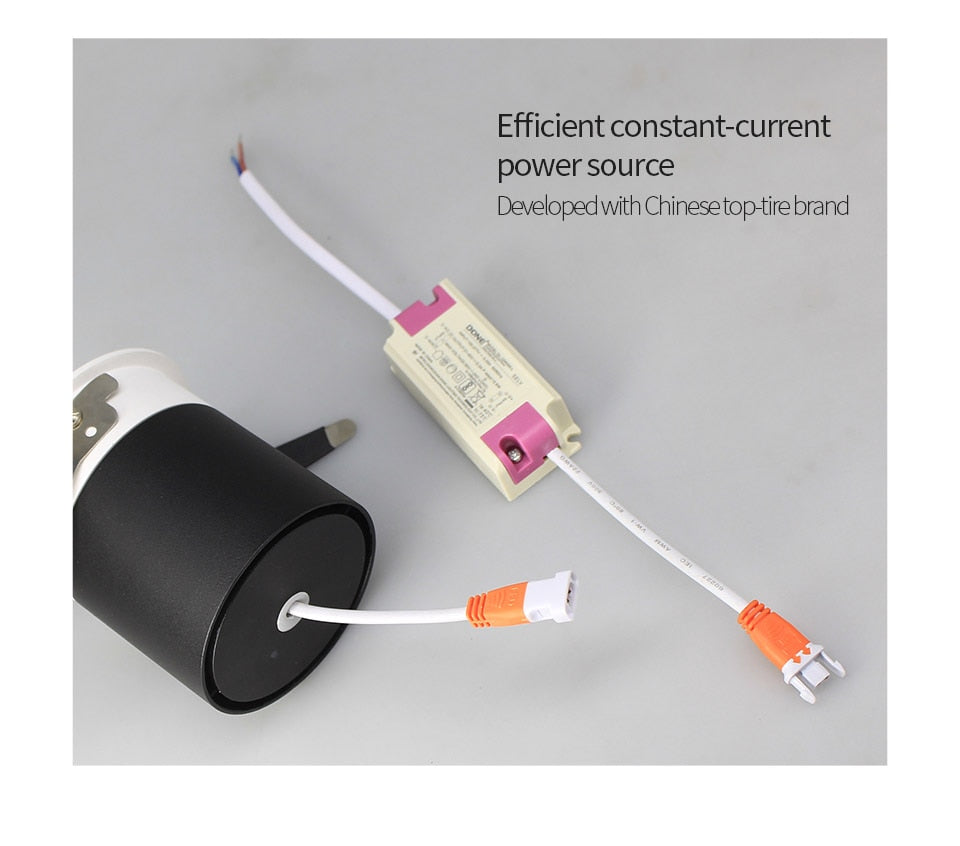 Aisilan Nordic modern style LED recessed downlight spot light built-in Anti-dazzle For living room bedroom corridor AC85-260V