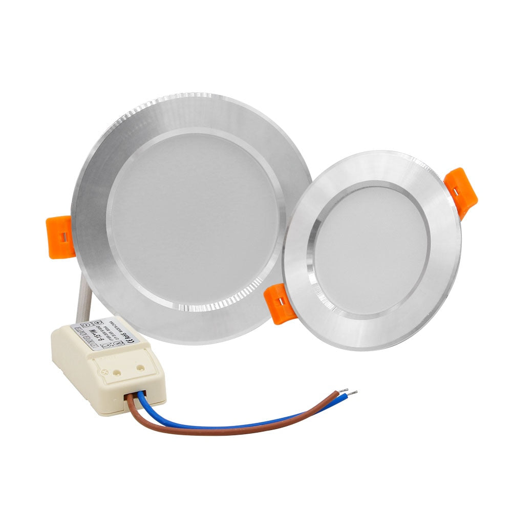 DBF Silver Housing Bright LED Recessed Downlight Not Dimmable 5W 7W 10W 12W SMD 5730 LED Spot Lamp with AC 110/220V LED Driver