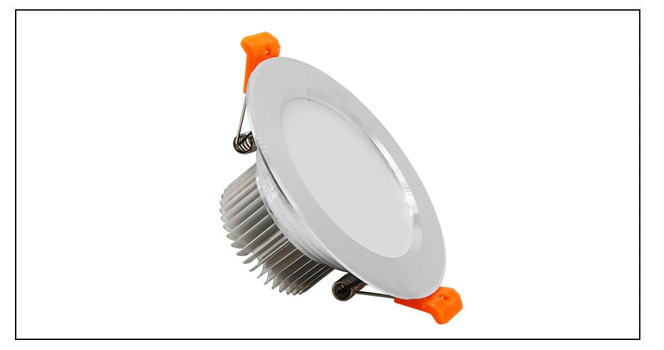 DBF Silver Housing Bright LED Recessed Downlight Not Dimmable 5W 7W 10W 12W SMD 5730 LED Spot Lamp with AC 110/220V LED Driver