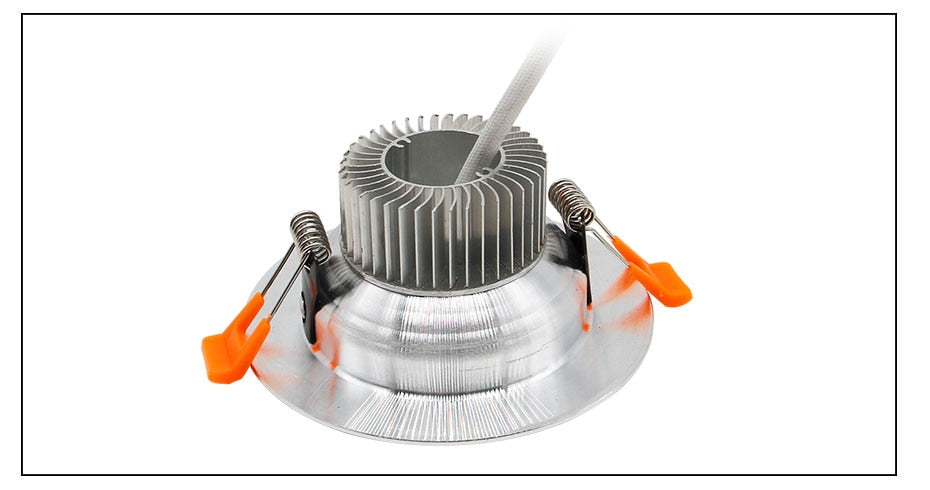 DBF Silver Housing Bright LED Recessed Downlight Not Dimmable 5W 7W 10W 12W SMD 5730 LED Spot Lamp with AC 110/220V LED Driver