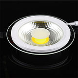 LED Downlight COB Dimmable 5W 10W 15W LED COB Panel Light AC85-265V Recessed COB Downlight Glass Cover Down Light
