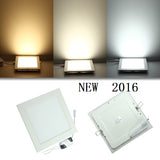 Dimmable LED Downlight 3W 4W 6W 9W 12W 15W/25W Square Ultra-thin SMD 2835 Ceiling Panel Lights white / Warm White