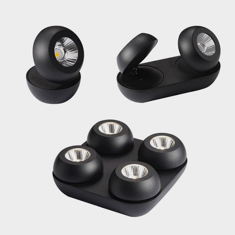 Folding Rotating Dimmable COB LED Downlights 9W 12W 24W 36W LED Ceiling Spot Lights AC85-265V LED Ceiling Lamps Indoor Lighting