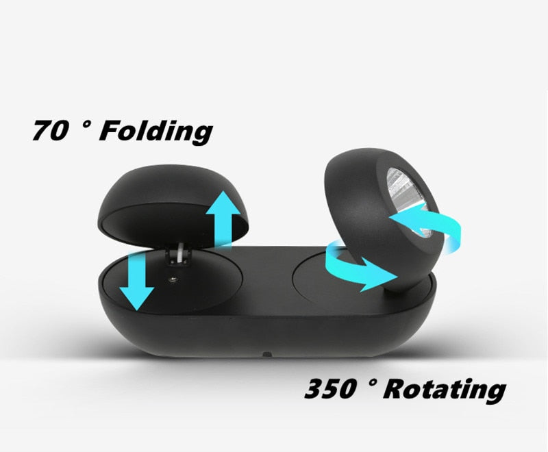 Folding Rotating Dimmable COB LED Downlights 9W 12W 24W 36W LED Ceiling Spot Lights AC85-265V LED Ceiling Lamps Indoor Lighting