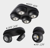 Folding Rotating Dimmable COB LED Downlights 9W 12W 24W 36W LED Ceiling Spot Lights AC85-265V LED Ceiling Lamps Indoor Lighting