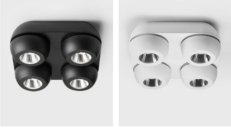 Folding Rotating Dimmable COB LED Downlights 9W 12W 24W 36W LED Ceiling Spot Lights AC85-265V LED Ceiling Lamps Indoor Lighting