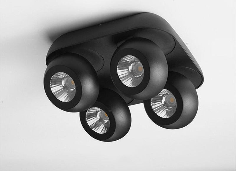 Folding Rotating Dimmable COB LED Downlights 9W 12W 24W 36W LED Ceiling Spot Lights AC85-265V LED Ceiling Lamps Indoor Lighting