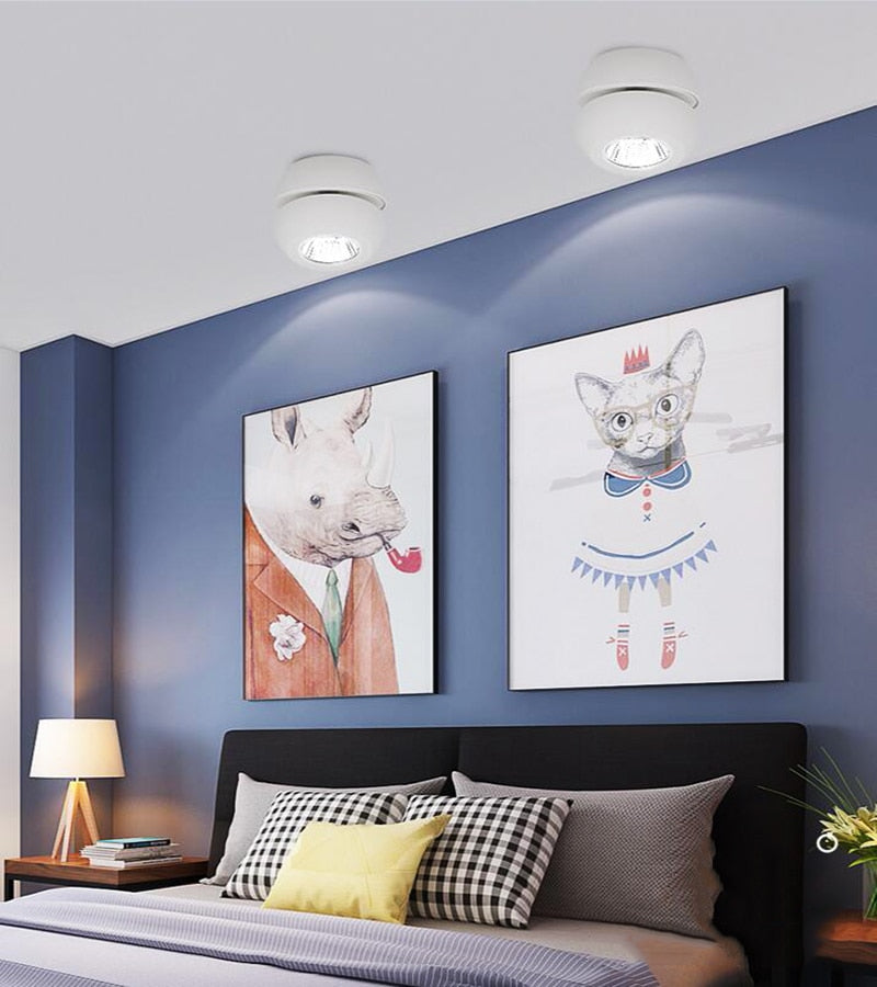 Folding Rotating Dimmable COB LED Downlights 9W 12W 24W 36W LED Ceiling Spot Lights AC85-265V LED Ceiling Lamps Indoor Lighting