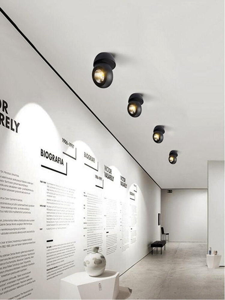 Folding Rotating Dimmable COB LED Downlights 9W 12W 24W 36W LED Ceiling Spot Lights AC85-265V LED Ceiling Lamps Indoor Lighting