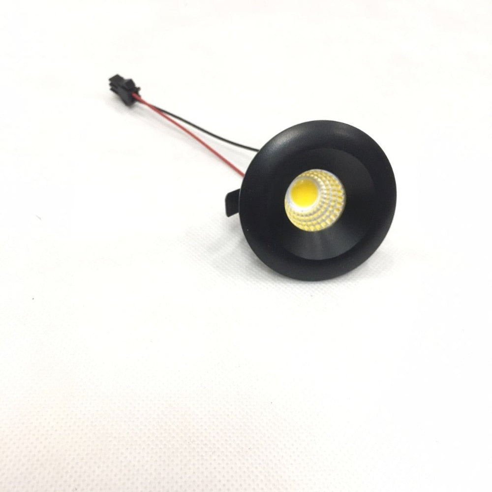 Ceiling lighting 10pcs/lot Led Mini Cabinet Downlights 3w Cut Size 34mm Ac85-265v White Frame Recessed Ceiling No Flicker