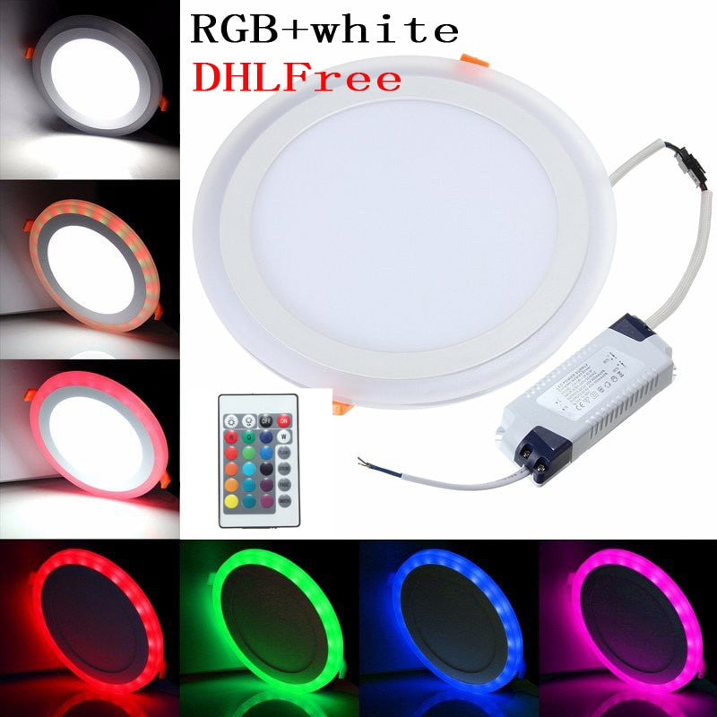 LED Downlight 20pcs colorful LED Panel Downlight 6W 9W 18W 24W RGB Pan ...