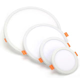 LED Panel Lights Ultra-thin Surface Downlight 6W 8W 15W 20W 220V Square Round Panel Light White/Warm Indoor Bedroom LED Light