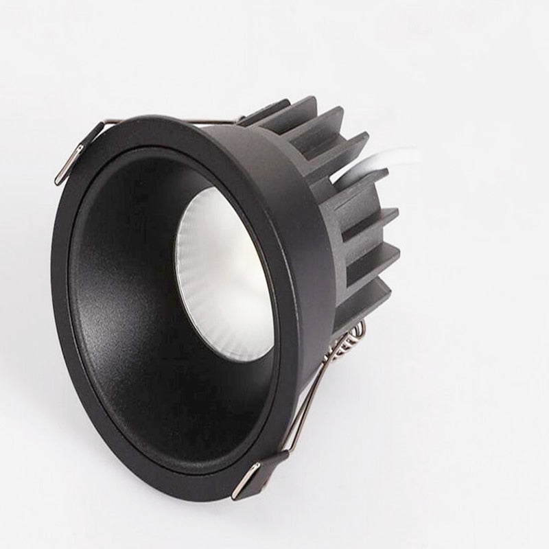 Super Bright Anti Glare Recessed Dimmable COB LED Downlights 7W 9W 12W LED Ceiling Spot Lights AC85~265V Background Lighting