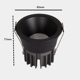 Super Bright Anti Glare Recessed Dimmable COB LED Downlights 7W 9W 12W LED Ceiling Spot Lights AC85~265V Background Lighting