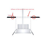 Super Bright Anti Glare Recessed Dimmable COB LED Downlights 7W 9W 12W LED Ceiling Spot Lights AC85~265V Background Lighting