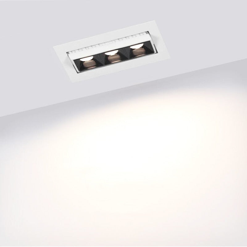 Recessed Square COB Dimmable LED Downlights 6W 10W 20W 30W  LED Ceiling Spot Lights AC85V~265V LED Strip Lights Indoor Lighting