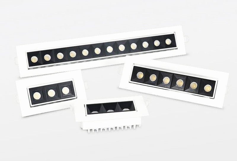 Recessed Square COB Dimmable LED Downlights 6W 10W 20W 30W  LED Ceiling Spot Lights AC85V~265V LED Strip Lights Indoor Lighting