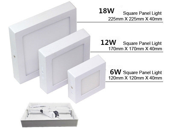 LED 6W 12W 18W AC85~265V Cold white/warm white LED Ceiling LED Downlights Square Panel Lights Bulb High quality