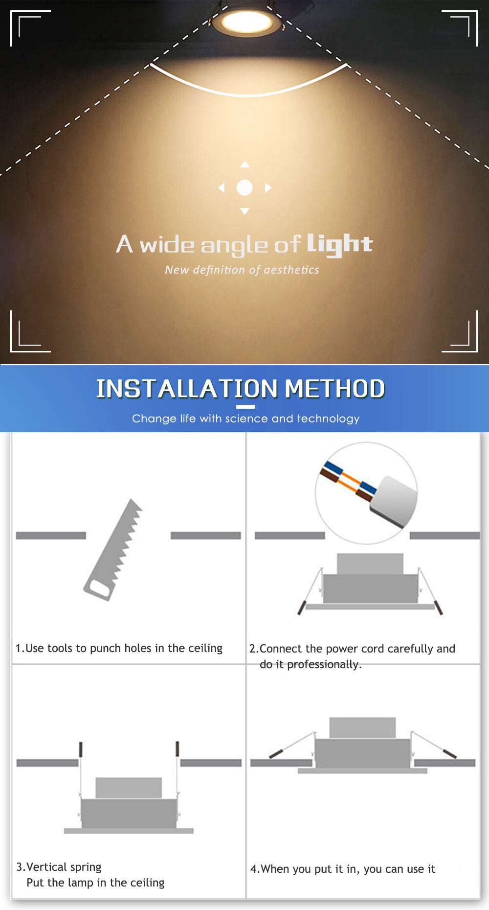 IP65 Waterproof LED Downlight 5W 7W 9W 12W Fire prevention Stainless Steel Cover LED Spot light for Bathroom LED Ceiling Lamp