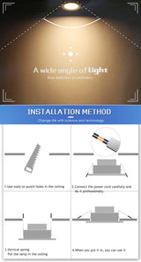 IP65 Waterproof LED Downlight 5W 7W 9W 12W Fire prevention Stainless Steel Cover LED Spot light for Bathroom LED Ceiling Lamp