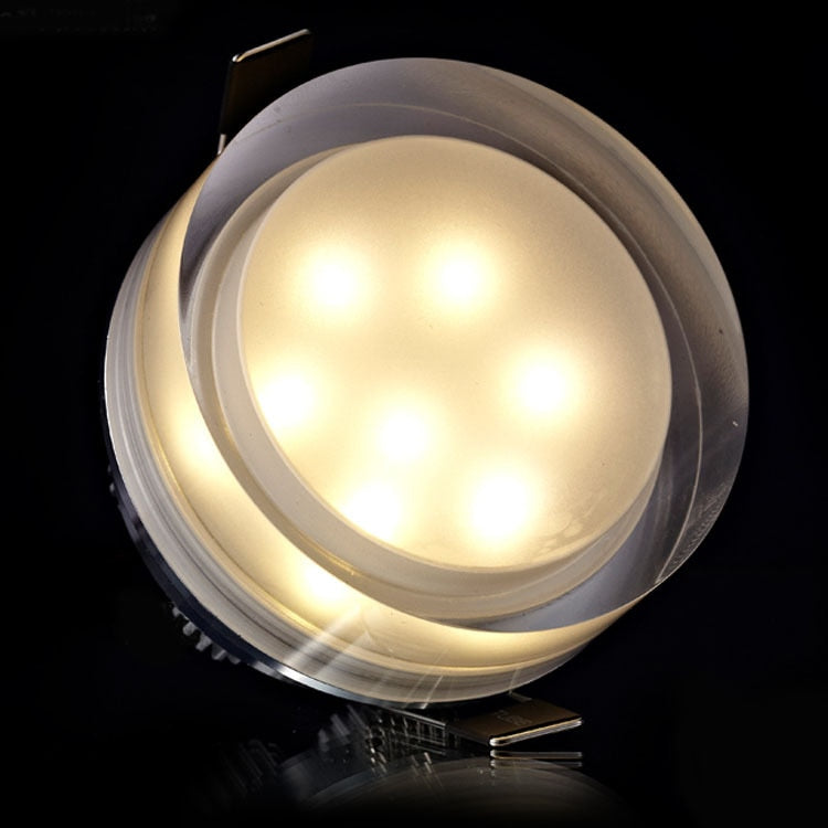 LED Crystal Downlight Round/Square 1W 3W 5W 7W LED Ceiling Spot Light Warm White/White LED Recessed Lamp for Home Decoration