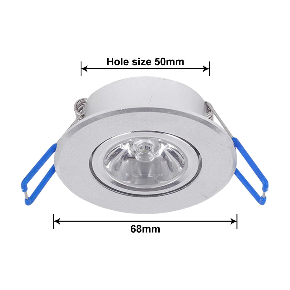 Recessed Downlight Spot LED Ceiling Lamp Indoor Lights Panel Ceiling Light RGB 3W AC85-265V Downlights Round Recessed Spotlights