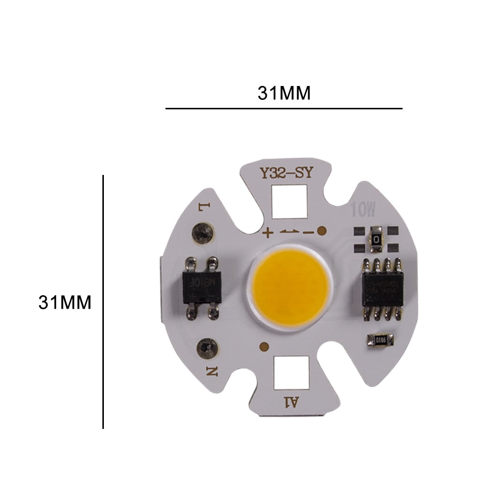 LED 220V Smart IC COB Y32 Chip 3W 5W 7W 10W 12W Downlight Floodlight Spotlight LED Light Accessories DIY Lighting Free Driver