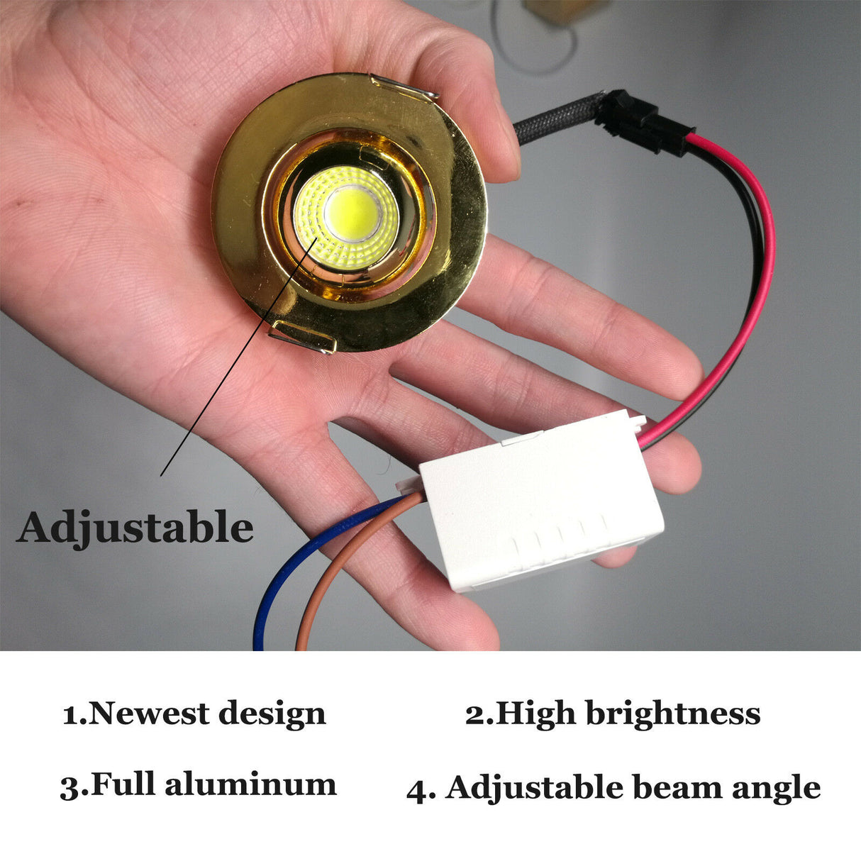 Round Mini LED Recessed Ceiling Downlight 3W LED Spot Light 110V 220V Cutout 47mm with Driver Replace 30W Halogen Lighting Lamp