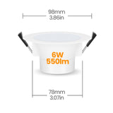 Tuya Zigbee Smart LED Downlight 2pcs WC toilet Ceiling Spot Light Lamp RGB+CW  Dimming Light 6W/9W Smart bulb Work With Alexa Amazon