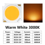 LED COB Chip Light-emitting 10pcs 1919 10W 20W 30W 40W Diode Imported Bridgelux Crystal Chip DC30-33V DIY Downlight Panel Light