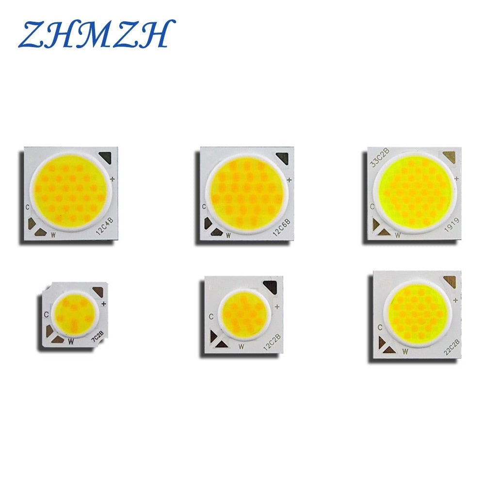 LED Chip Dual Color Temperature Cob Lamp Beads 7w 12w 24w 36w 10pcs/lot Adjustment RA80 1311 1917 COB Light Source For Downlight