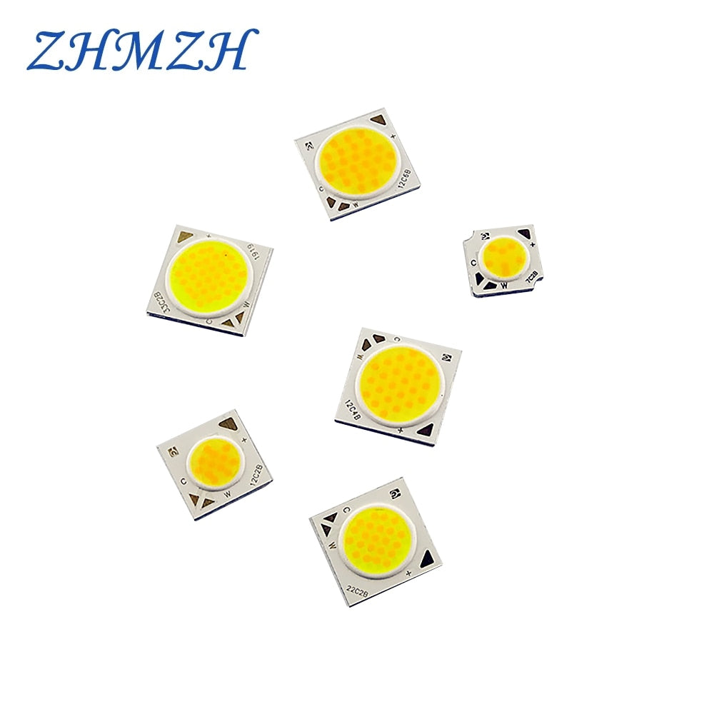 LED Chip Dual Color Temperature Cob Lamp Beads 7w 12w 24w 36w 10pcs/lot Adjustment RA80 1311 1917 COB Light Source For Downlight