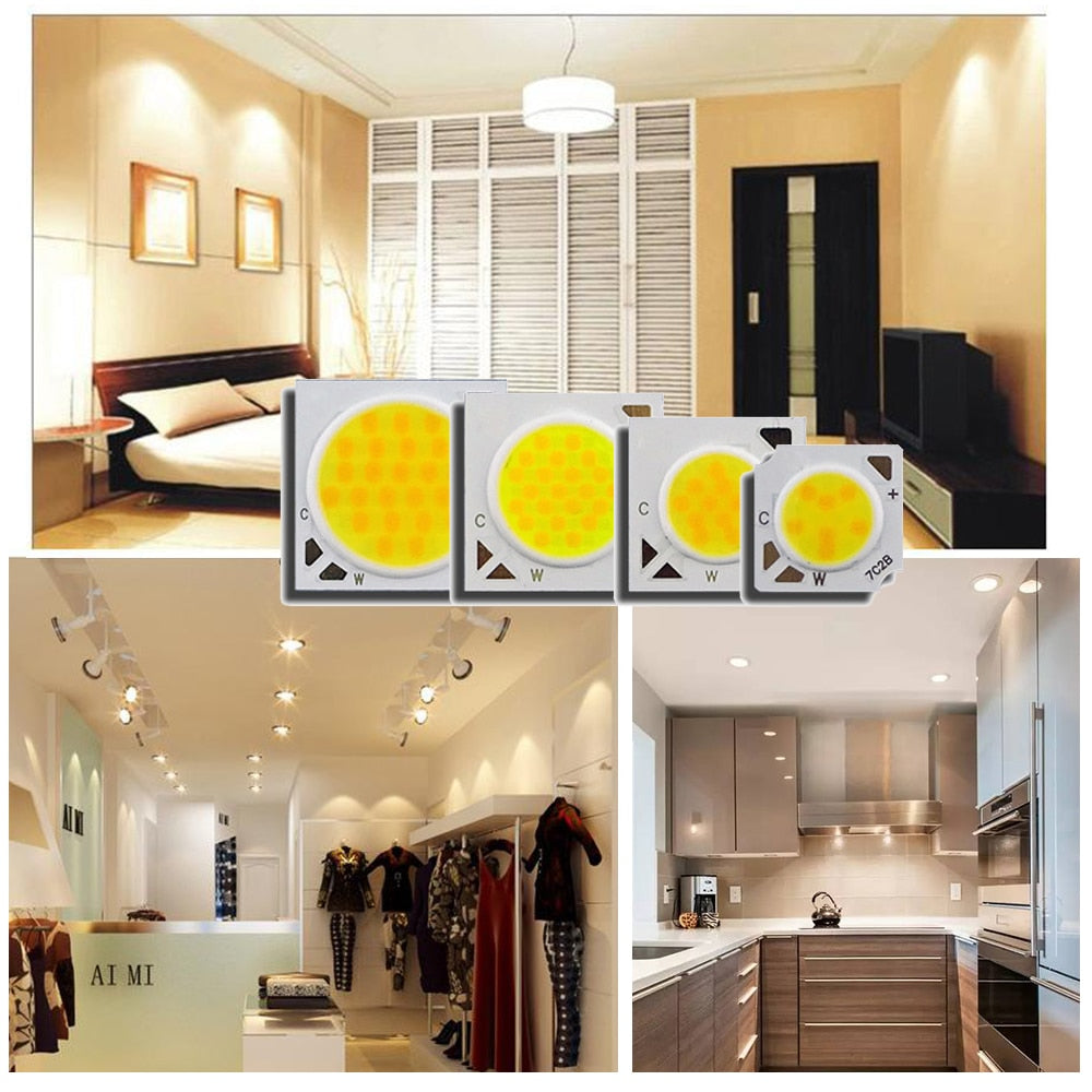 LED Chip Dual Color Temperature Cob Lamp Beads 7w 12w 24w 36w 10pcs/lot Adjustment RA80 1311 1917 COB Light Source For Downlight