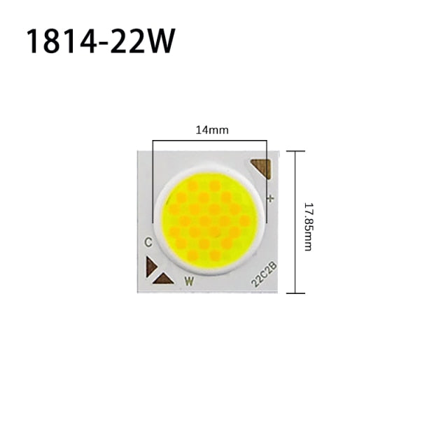 LED Chip Dual Color Temperature Cob Lamp Beads 7w 12w 24w 36w 10pcs/lot Adjustment RA80 1311 1917 COB Light Source For Downlight