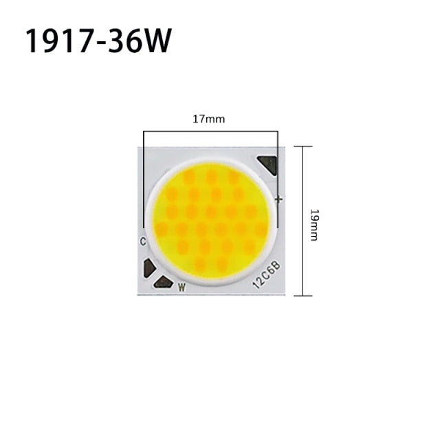 LED Chip Dual Color Temperature Cob Lamp Beads 7w 12w 24w 36w 10pcs/lot Adjustment RA80 1311 1917 COB Light Source For Downlight
