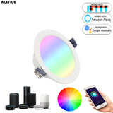 ACETIDE LED Down light WiFi Smart life Ceiling Downlight APP RGB Warm Cool Changing Color with 5W 7W 9W  Google Home